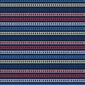 Red blue ocean regatta stripes seamless vector pattern. Hand drawn seaside rope lines. Aqua all over print for nautical textiles, Royalty Free Stock Photo