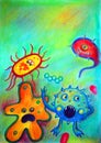 Caricature microbes