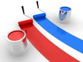 Red and blue paint Royalty Free Stock Photo