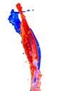 red and blue paint splash Royalty Free Stock Photo