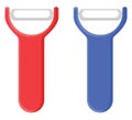 Red and blue peelers, icon