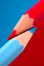 Red and Blue Pencils Royalty Free Stock Photo