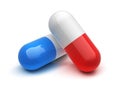 Red and blue pill Royalty Free Stock Photo
