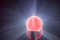 Red and Blue Plasma Light Ball Royalty Free Stock Photo