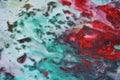 Red blue bright pastel muddy colors and hues. Abstract unique wet paint background. Painting spots. Royalty Free Stock Photo