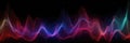 Red Blue Purple A Digital Representation Of Sound Waves In An Array Of Colors Background. Generative AI Royalty Free Stock Photo