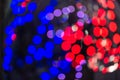 Red blue and purple lights blurred background. Royalty Free Stock Photo