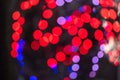 Red blue and purple lights blurred background. Royalty Free Stock Photo