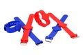 Red and blue RFID bracelets