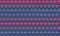 Red and blue seamless geometric fabric pattern with metallic grid texture Royalty Free Stock Photo