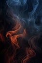 Red and Blue Smoke on Black Background Royalty Free Stock Photo