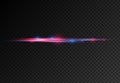 Red, blue laser beams, horizontal light rays.