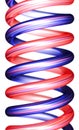 Red and blue spirals vertical