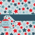 Red and blue star pattern