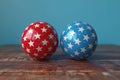Two Festive Star-Spangled Balloons