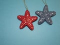 Red and blue stars