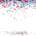 Red and blue stars confetti Royalty Free Stock Photo