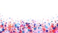 Red and blue stars isolated on white background vector