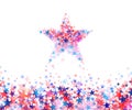 Red and blue stars isolated on white background vector Royalty Free Stock Photo