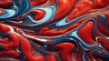 a red and blue swirls