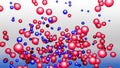 Red and blue three-dimensional spheres. abstract. 3D rendering Royalty Free Stock Photo