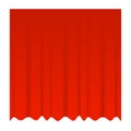 Red blue vector realistic close curtain for theater