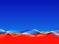 Red and blue wavy background