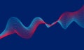 red blue wavy background Royalty Free Stock Photo