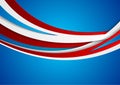 Red, blue and white abstract corporate wavy background Royalty Free Stock Photo