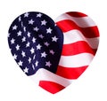 Heart flag USA Royalty Free Stock Photo