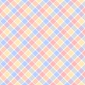 Red blue and yellow checkered colorful seamless pattern, vector Royalty Free Stock Photo