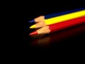 Red, blue, yellow pencils Royalty Free Stock Photo