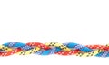 Red blue yellow rope braid