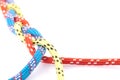 Red blue yellow rope braid Royalty Free Stock Photo