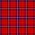 Red Blue Yellow Tartan Seamless Background. Vector Illustration. Royalty Free Stock Photo