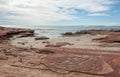 Red Bluff Beach: Coastal Sandstone Royalty Free Stock Photo