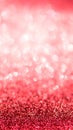 Red blur glitter Christmas and Valentine`s day bokeh background with blurry silver white sparkling light of metallic glitz texture Royalty Free Stock Photo