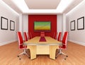 Red boardroom