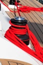 Red boat rope Royalty Free Stock Photo