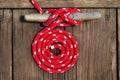 Red Boat Rope Royalty Free Stock Photo