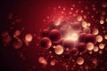 Red bokeh circles beautiful background, abstract, backgrounds Royalty Free Stock Photo