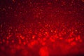 Red bokeh and red background. Valentine`s day red lights defocused concept Royalty Free Stock Photo