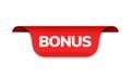 Red Bonus Tag Design - Engaging Retail Reward Concept Royalty Free Stock Photo