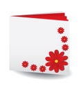 Red book with flowers Royalty Free Stock Photo
