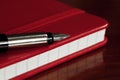 Red Book and Fountain Pen Royalty Free Stock Photo