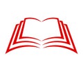 Red book sign icon - vector