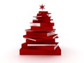 Red books christmas tree Royalty Free Stock Photo