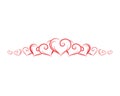 Red border with hearts Royalty Free Stock Photo