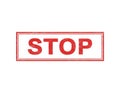 A red bordered stop sign indicating immediate halting Royalty Free Stock Photo