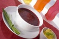 Red borsch soup